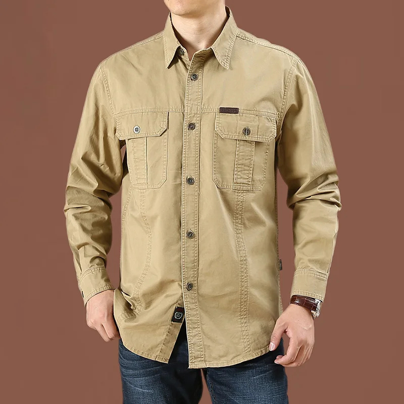 Utility Max™ | Men's Casual Utility Shirt | Long Sleeve, Chest Pockets, Button Closure, Durable Fabric
