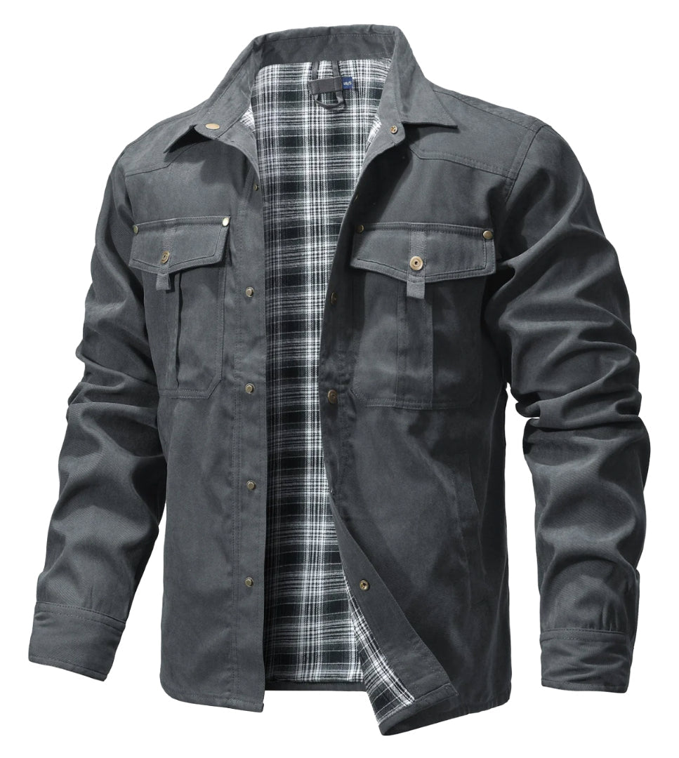 Flannel Max™ | Men's Casual Flannel Jacket | Soft Cotton Blend, Button-Up Front & Warm Lining