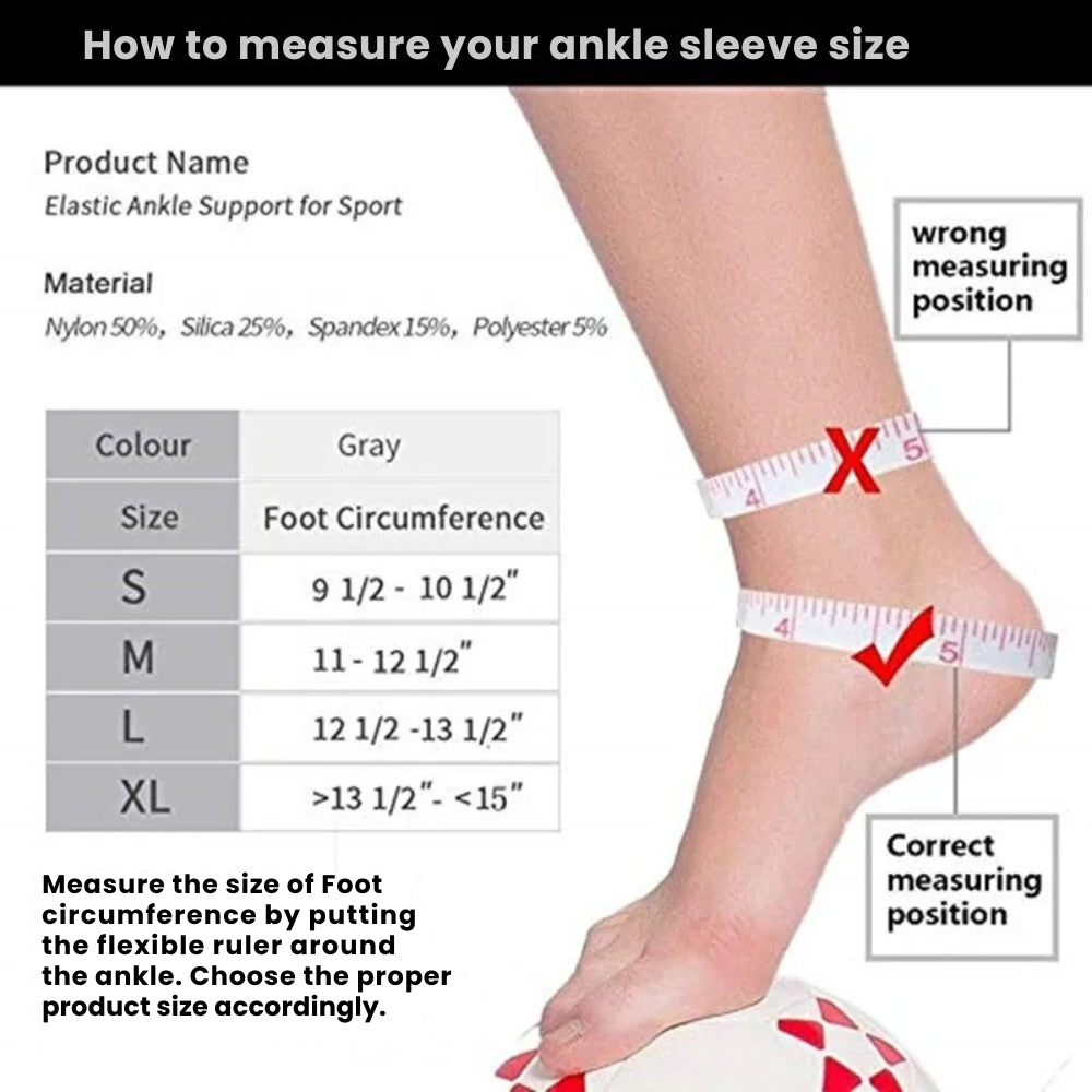 Ankle Support Socks with Silicone Joint Cushions – Airflow Plus Design for Enhanced Stability & Comfort