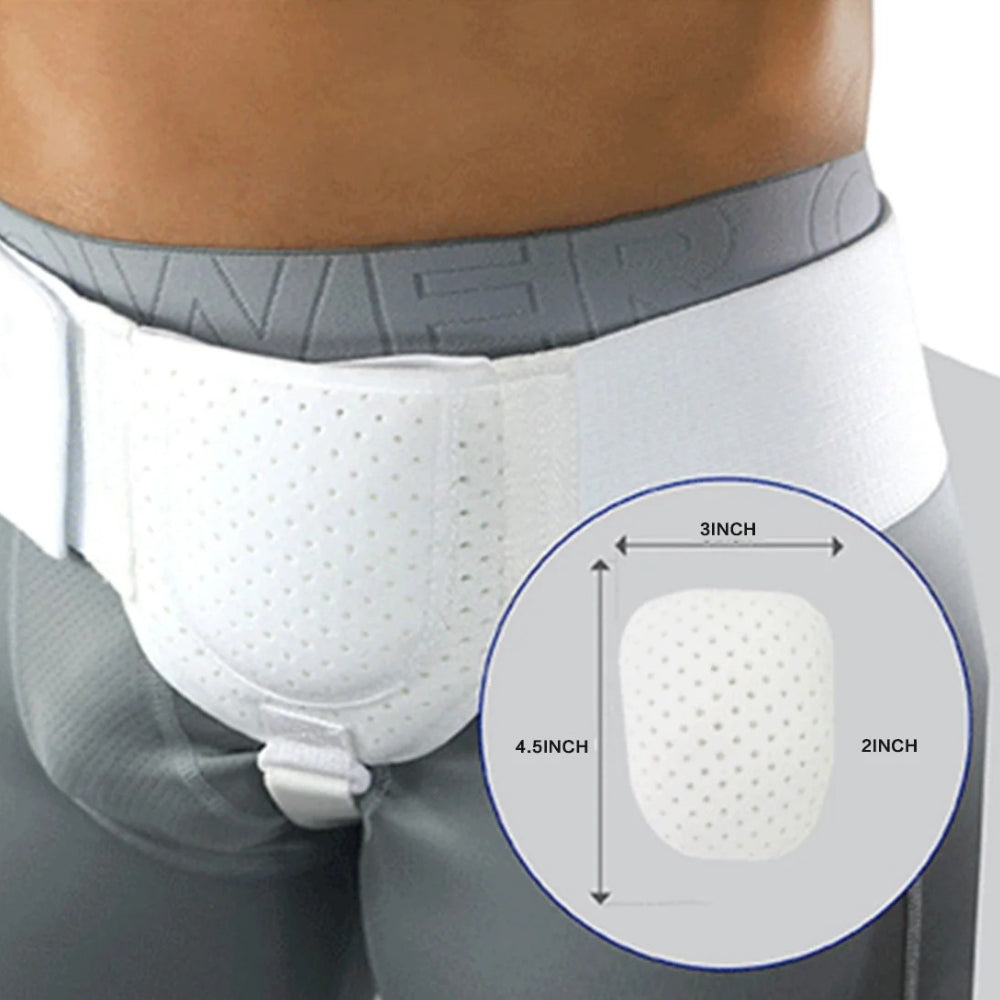 Lower Hernia Support Belt for Men – Comfortable & Adjustable Hernia Truss for Pain Relief & Recovery