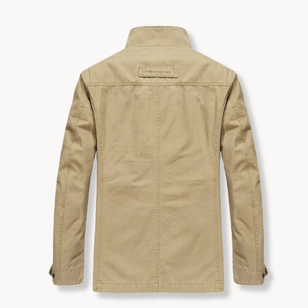 Nordrak | Mens Army Cargo Jacket Lightweight Cotton Utility Field Coat for Summer Travel & Outdoor Fashion