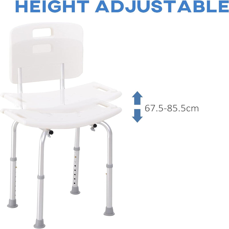 Adjustable Shower Chair for Elderly – Durable and Comfortable Shower Stool for Disabled