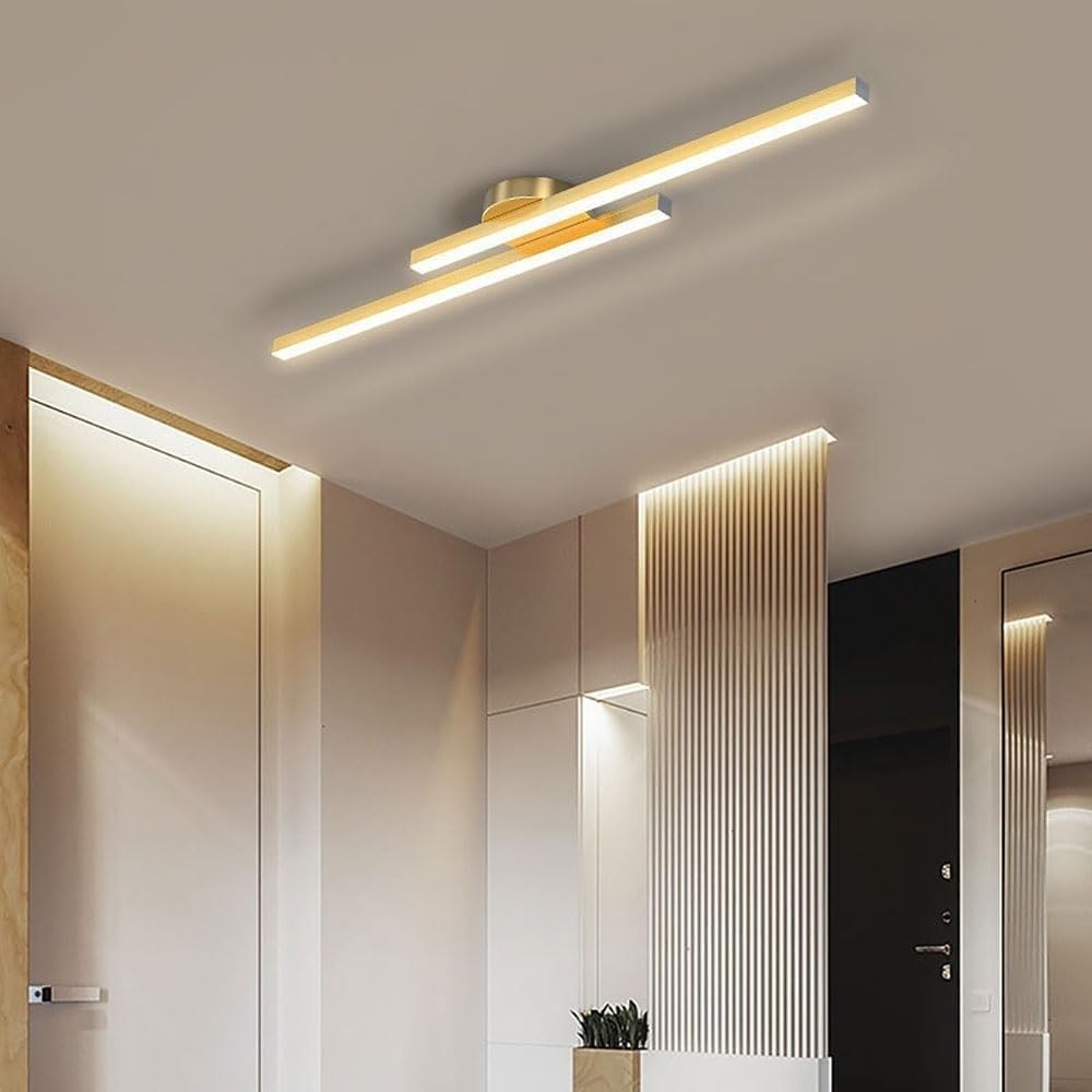 LED Ceiling Lamp - Modern Creative Strip Light Fixture for Living Room, Bedroom, Kitchen, Hallway & Office Use