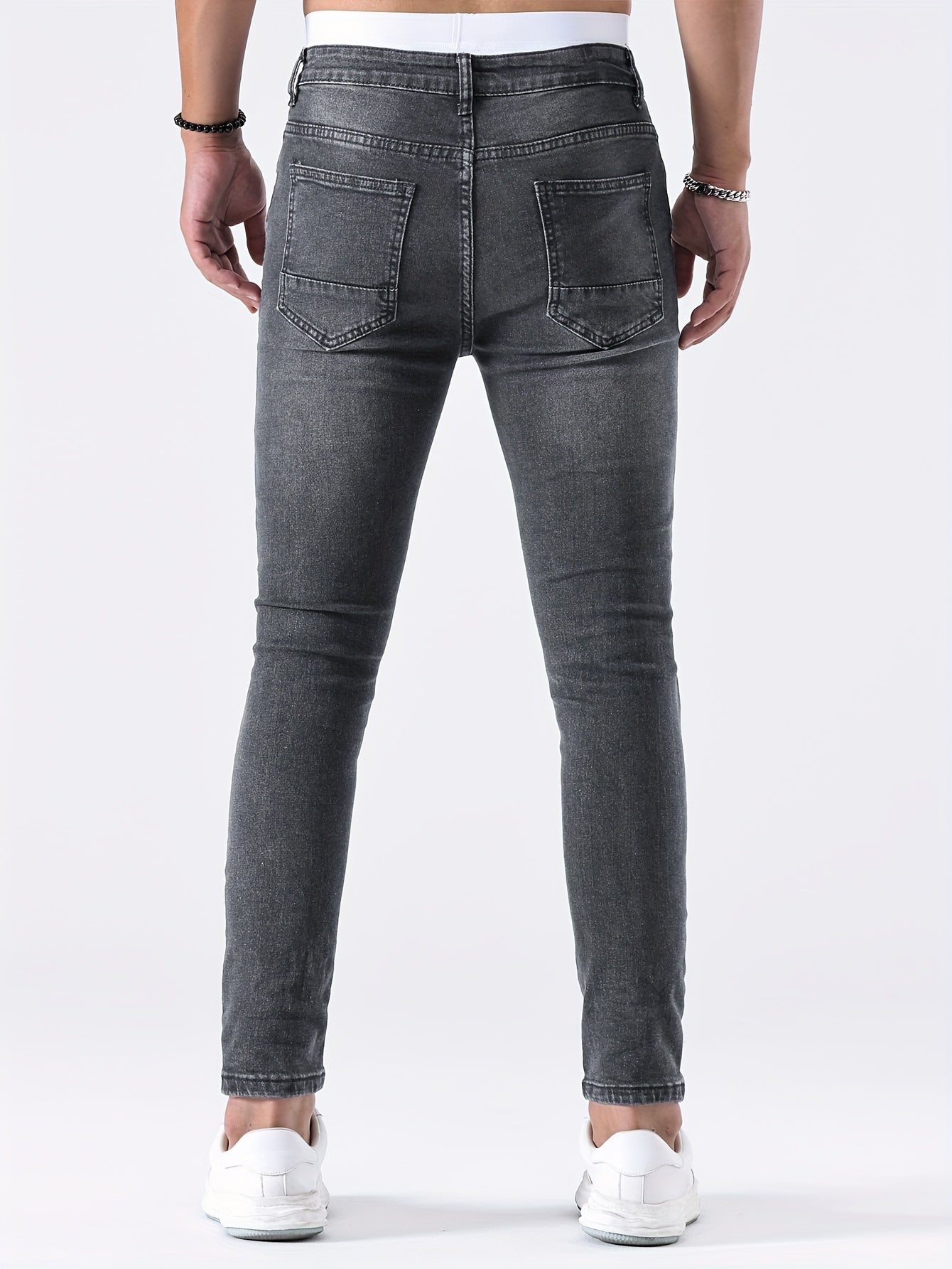 Denim Vortex™ | Men's Distressed Skinny Jeans | Ripped Design, Tapered Fit, Casual Streetwear Style