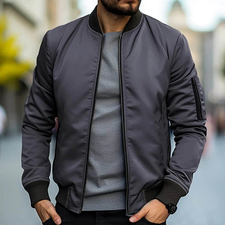 Bomber Luxe™ | Men's Summer Bomber Jacket | Lightweight Fabric, Zip Closure & Breathable Design