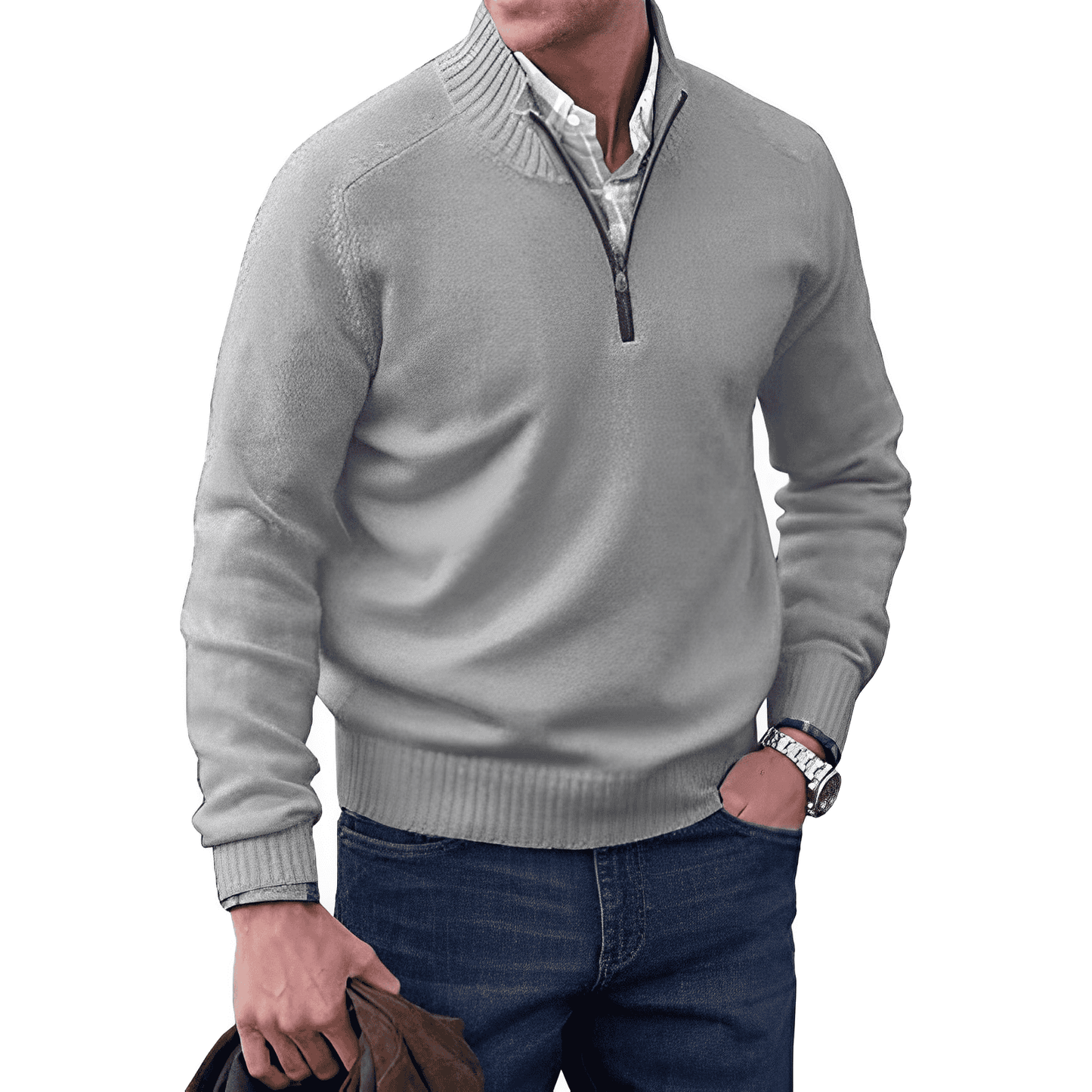 Sweater Luxe™ | Men's Comfortable Long Sleeve Sweater | Soft Knit Fabric, Relaxed Fit & Breathable Design
