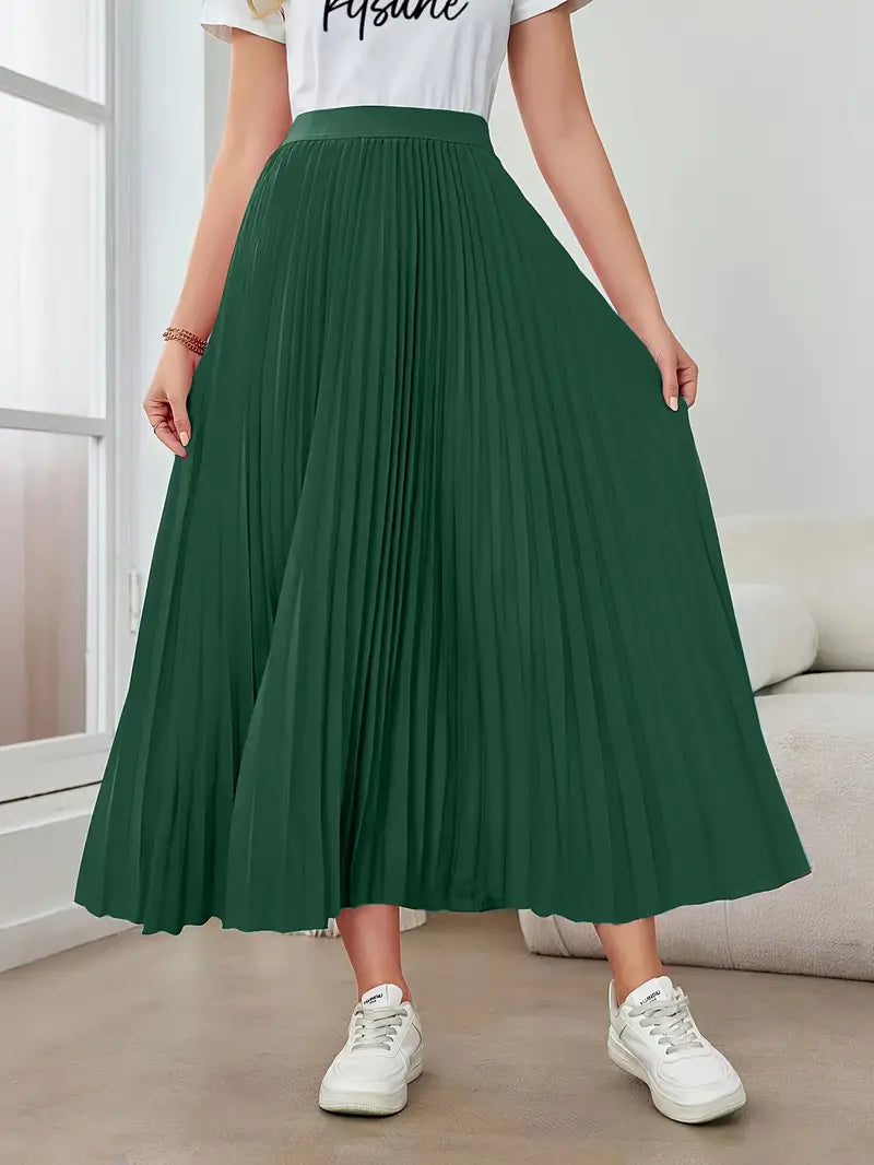Pleat Luxe™ | Women's Long Pleated Skirt | Lightweight Fabric, High-Waisted Design & Flattering Silhouette