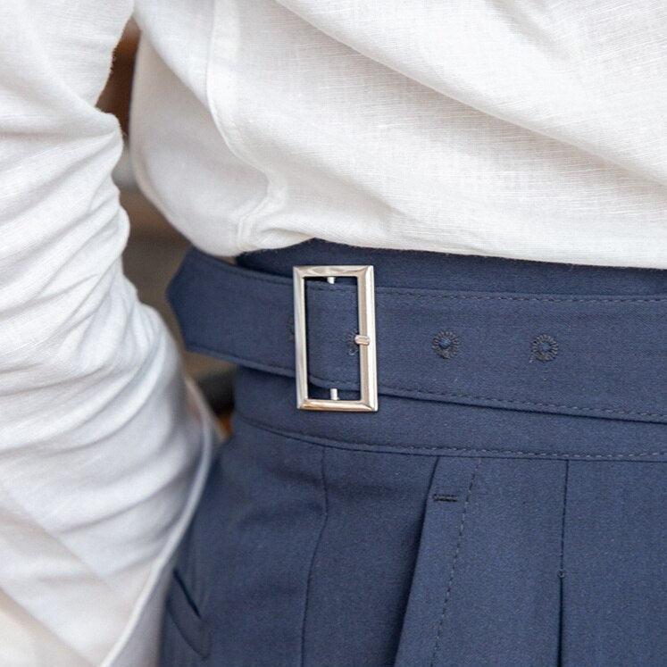 TailorFlex™ | Men's High-Waisted Trousers | Tailored Fit, Pleated Front & Adjustable Side Buckle