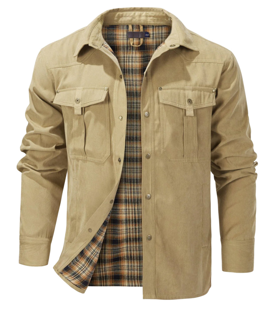 Flannel Max™ | Men's Casual Flannel Jacket | Soft Cotton Blend, Button-Up Front & Warm Lining