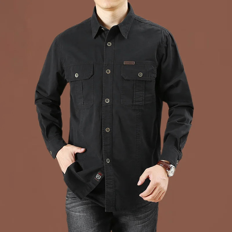 Utility Max™ | Men's Casual Utility Shirt | Long Sleeve, Chest Pockets, Button Closure, Durable Fabric