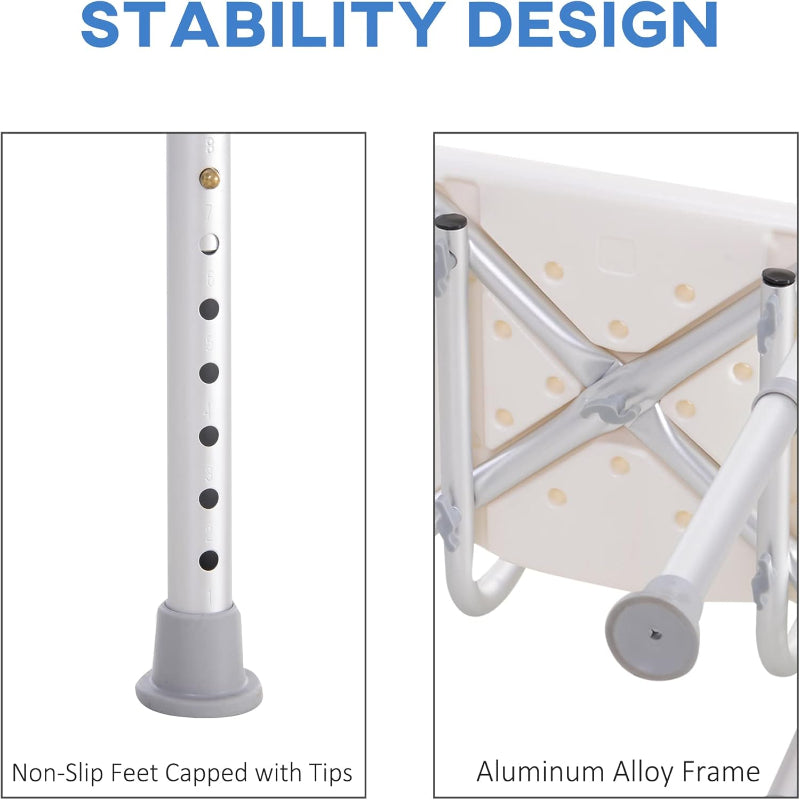 Adjustable Shower Chair for Elderly – Durable and Comfortable Shower Stool for Disabled