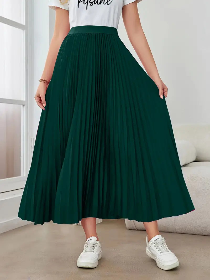Pleat Luxe™ | Women's Long Pleated Skirt | Lightweight Fabric, High-Waisted Design & Flattering Silhouette