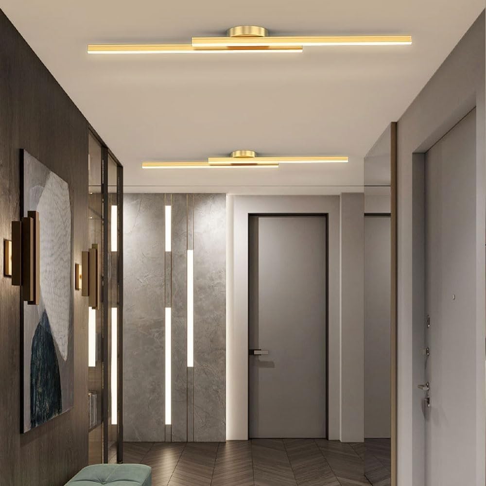 LED Ceiling Lamp - Modern Creative Strip Light Fixture for Living Room, Bedroom, Kitchen, Hallway & Office Use