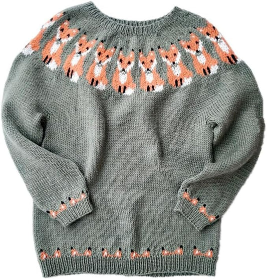 Fox Knit™ | Women's V-Neck Loose Sweater | Soft Knitted Fabric, Cozy Fit & Casual Style