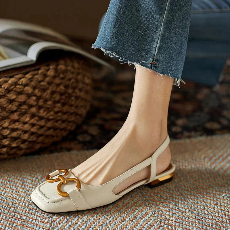 Slingback Belle™ | Women's Slingback Flats | Buckle Detail, Comfortable Fit, Versatile Style