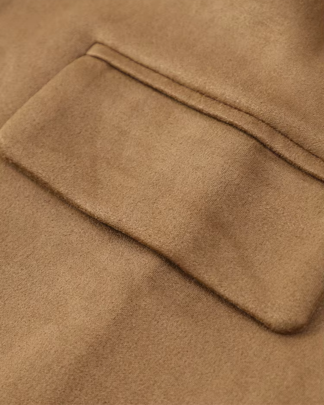 Ladies' Suede Blazer - Oversized Jacket in Brown for Women