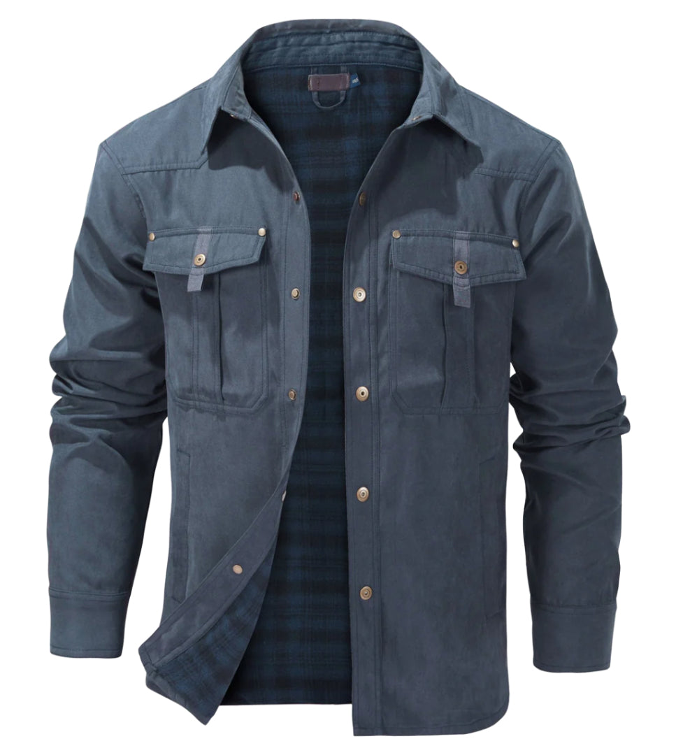Flannel Max™ | Men's Casual Flannel Jacket | Soft Cotton Blend, Button-Up Front & Warm Lining