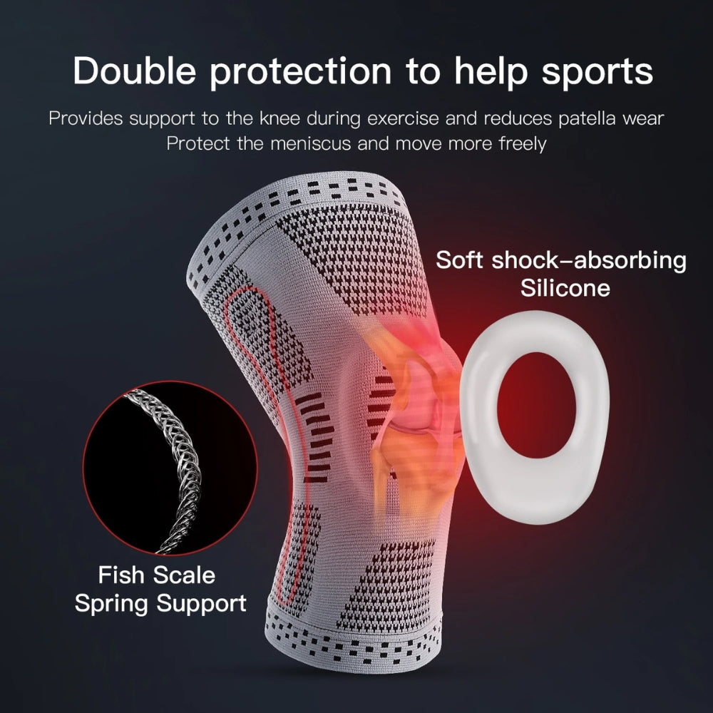 Compression Knee Sleeves with Support β Adjustable Knee Brace for Skiing, Sports & Daily Comfort