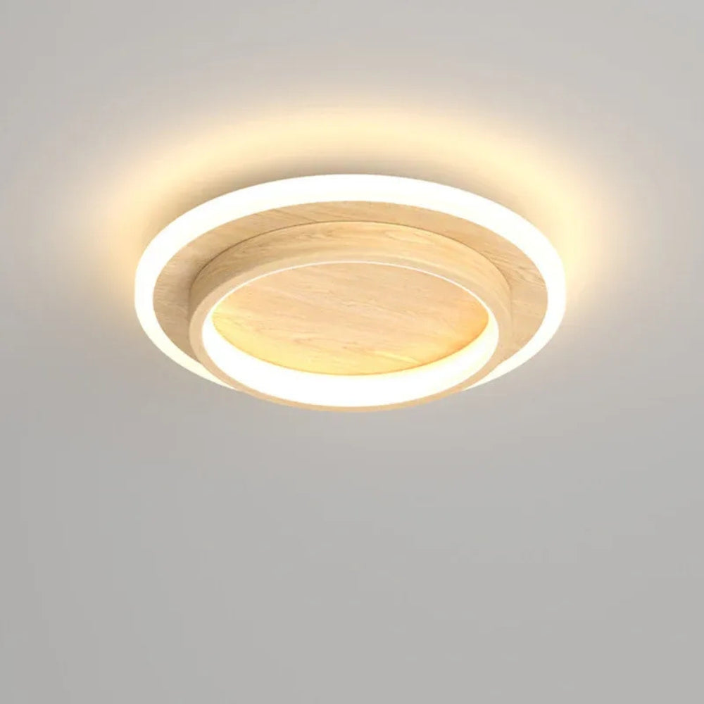 LED Flush Mount Ceiling Light 18W with 3CCT Color Temperature Adjustment - Black & White Fixture for Home & Office Lighting
