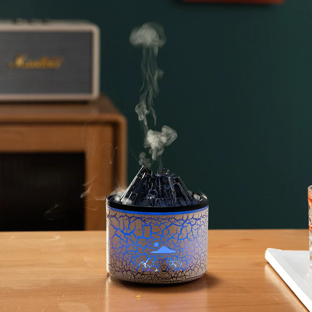 LED Volcano Humidifier with 7-Color Night Light for Home, Office & Bedroom Use