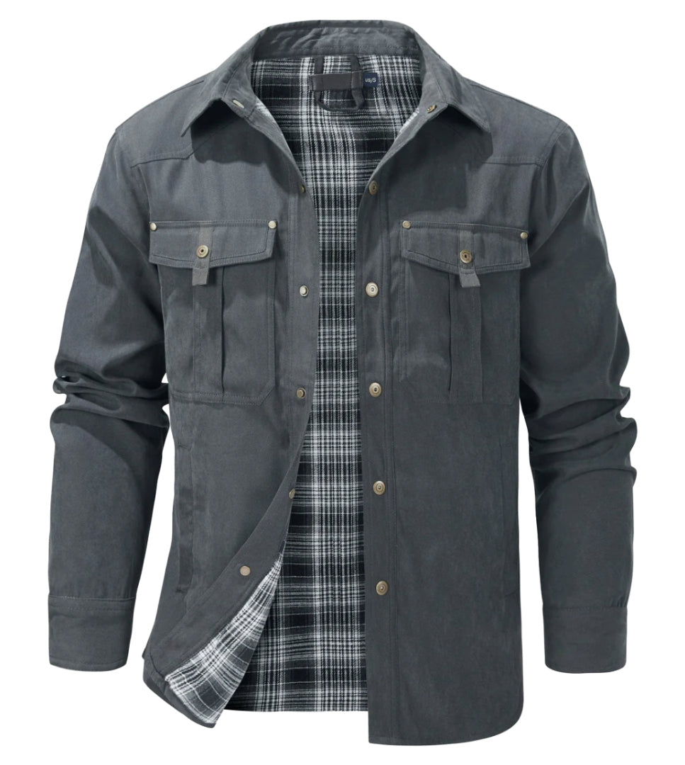 Flannel Max™ | Men's Casual Flannel Jacket | Soft Cotton Blend, Button-Up Front & Warm Lining