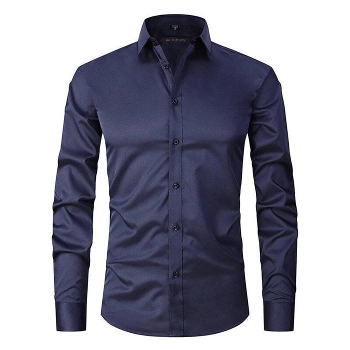 Dressy Max™ | Men's Wrinkle-Free Stretch Dress Shirt | Soft Cotton Blend, Tailored Fit & Moisture-Wicking Technology