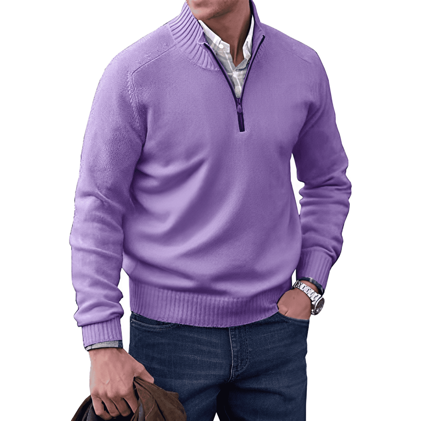 Sweater Luxe™ | Men's Comfortable Long Sleeve Sweater | Soft Knit Fabric, Relaxed Fit & Breathable Design