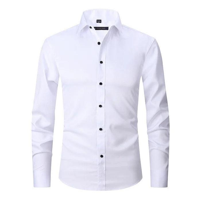 Dressy Max™ | Men's Wrinkle-Free Stretch Dress Shirt | Soft Cotton Blend, Tailored Fit & Moisture-Wicking Technology