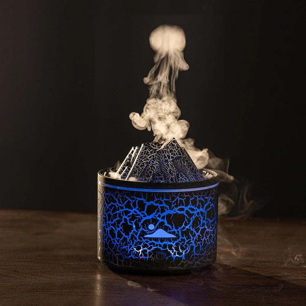 LED Volcano Humidifier with 7-Color Night Light for Home, Office & Bedroom Use