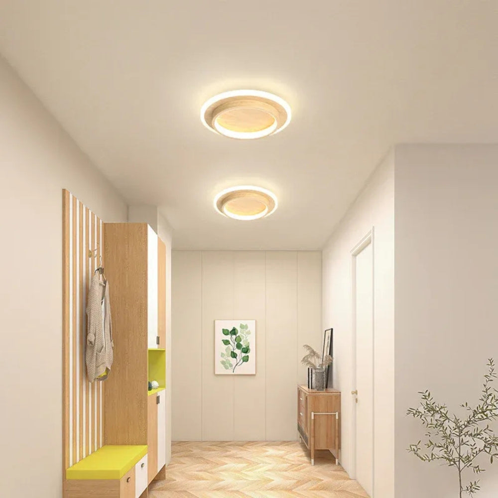LED Flush Mount Ceiling Light 18W with 3CCT Color Temperature Adjustment - Black & White Fixture for Home & Office Lighting