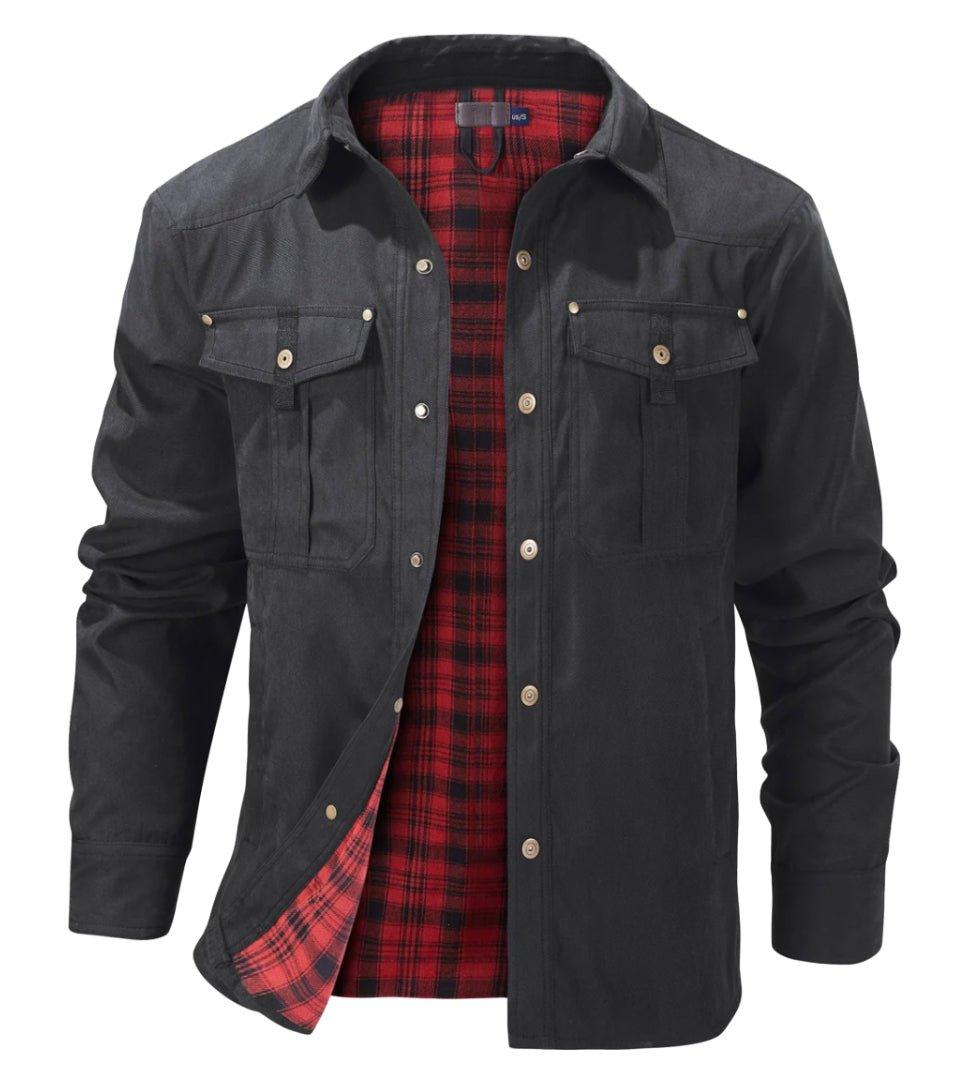 Flannel Max™ | Men's Casual Flannel Jacket | Soft Cotton Blend, Button-Up Front & Warm Lining