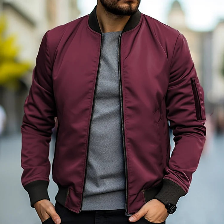 Bomber Luxe™ | Men's Summer Bomber Jacket | Lightweight Fabric, Zip Closure & Breathable Design