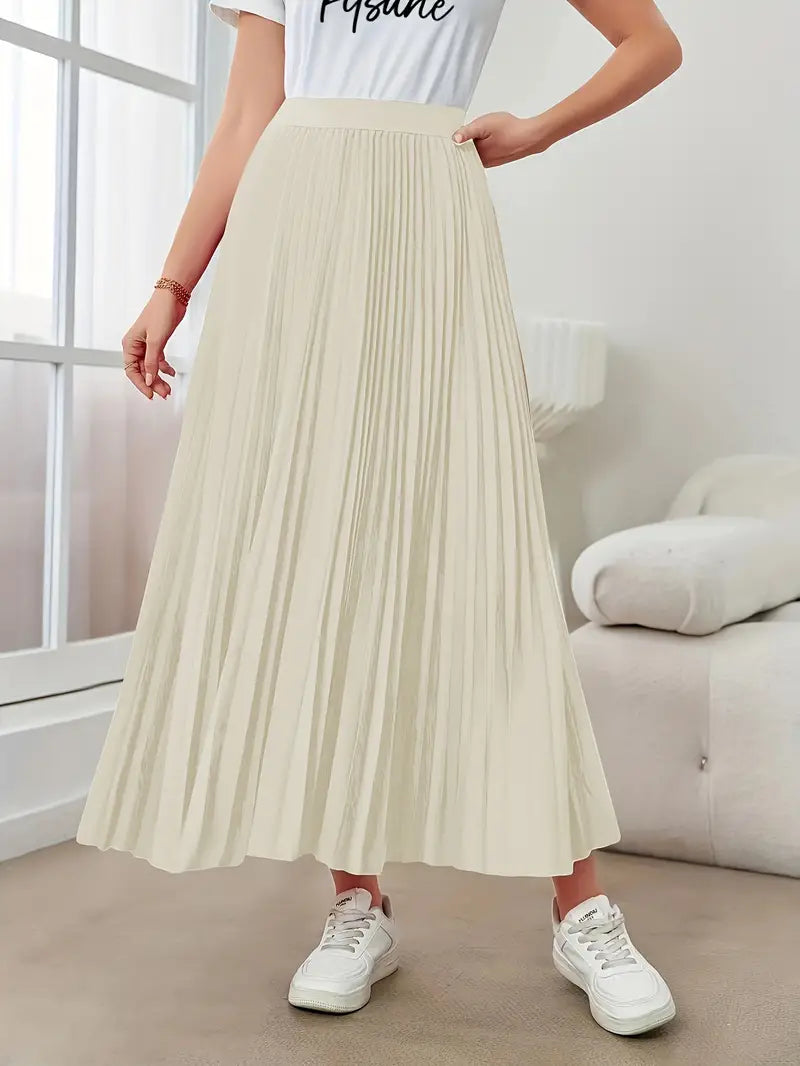 Pleat Luxe™ | Women's Long Pleated Skirt | Lightweight Fabric, High-Waisted Design & Flattering Silhouette
