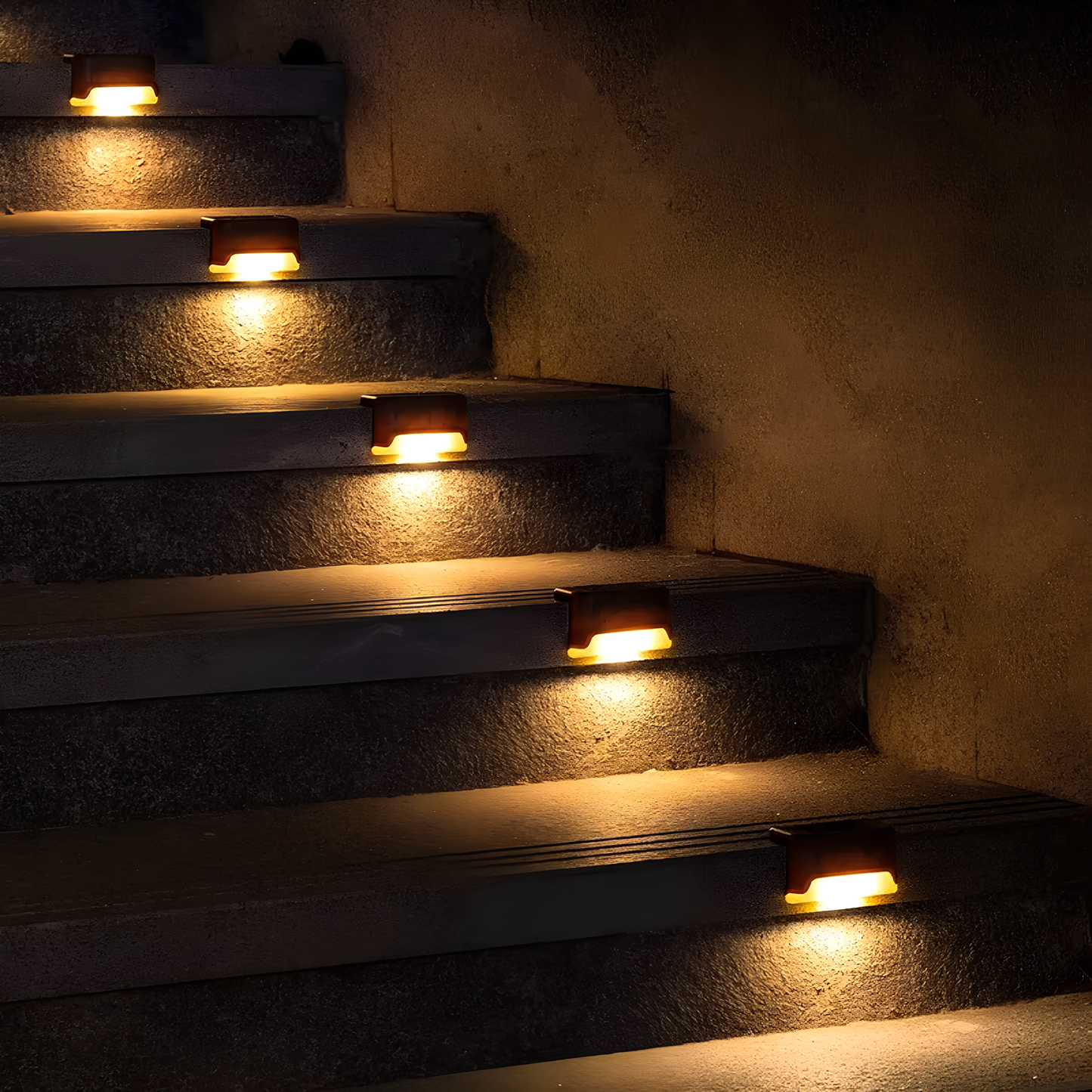 Solar LED Step Lights for Outdoor Pathway Illumination and Safety - Waterproof, Energy-Efficient Lighting for Steps and Walkways