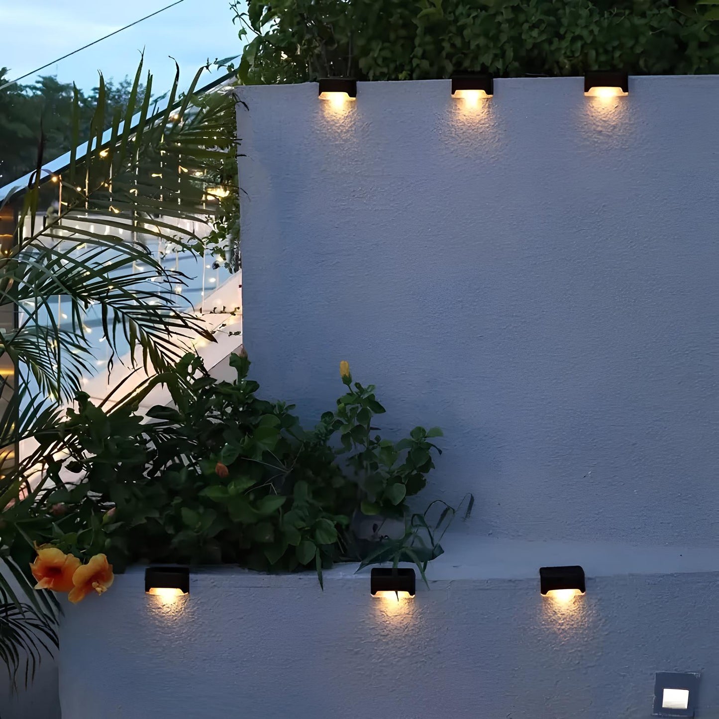 Solar LED Step Lights for Outdoor Pathway Illumination and Safety - Waterproof, Energy-Efficient Lighting for Steps and Walkways