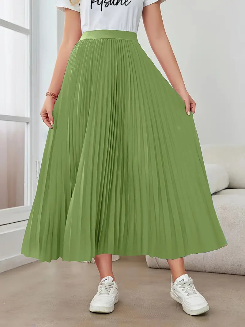 Pleat Luxe™ | Women's Long Pleated Skirt | Lightweight Fabric, High-Waisted Design & Flattering Silhouette