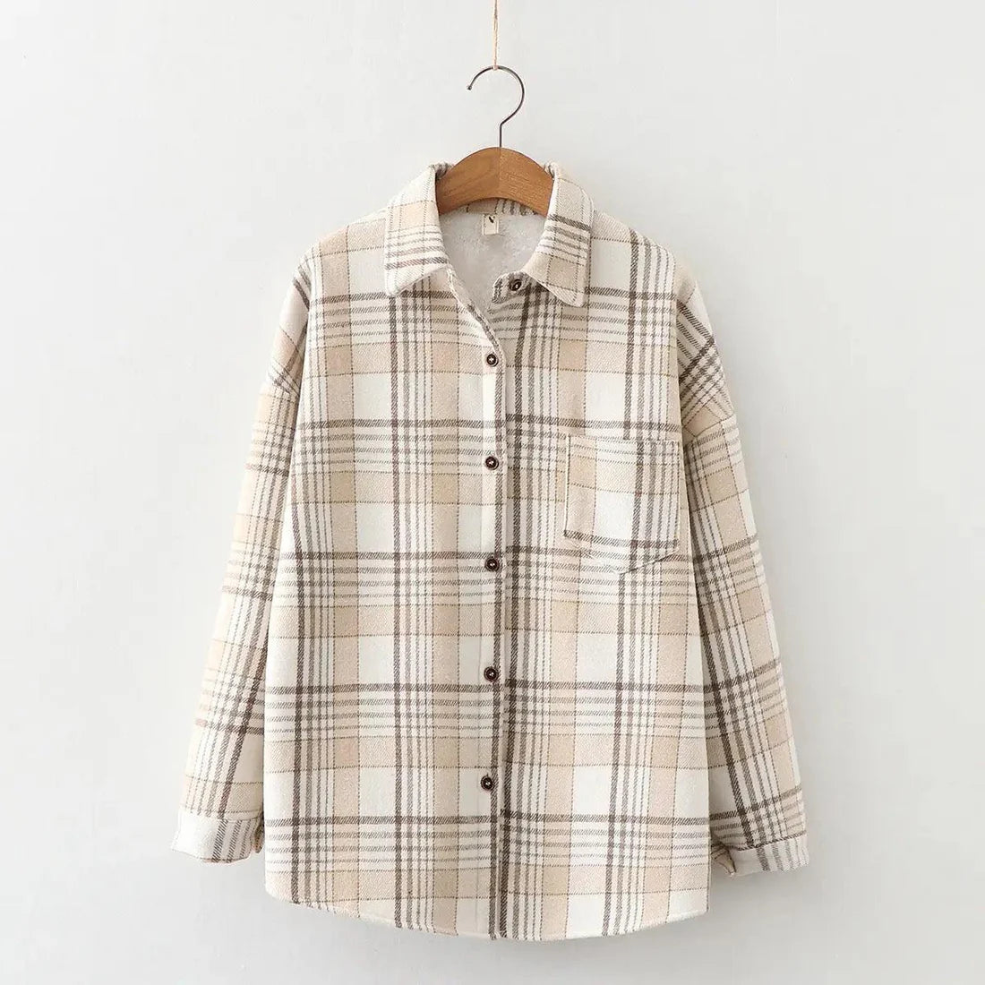 Plaid Haven™ | Fleece-Lined Shacket | Warm, Stylish Layering Piece with Button Closure & Side Pockets