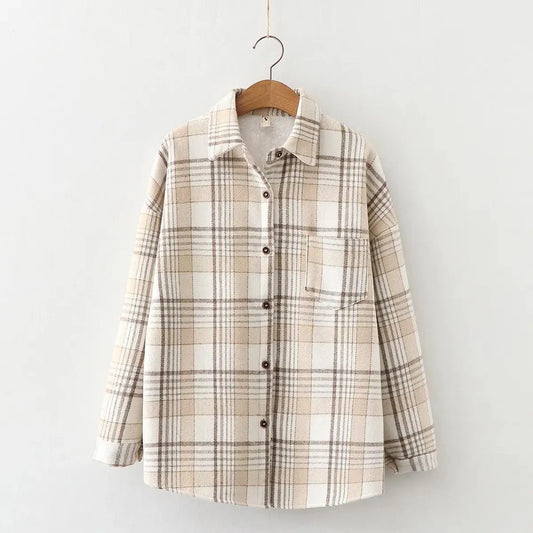 Plaid Haven™ | Fleece-Lined Shacket | Warm, Stylish Layering Piece with Button Closure & Side Pockets