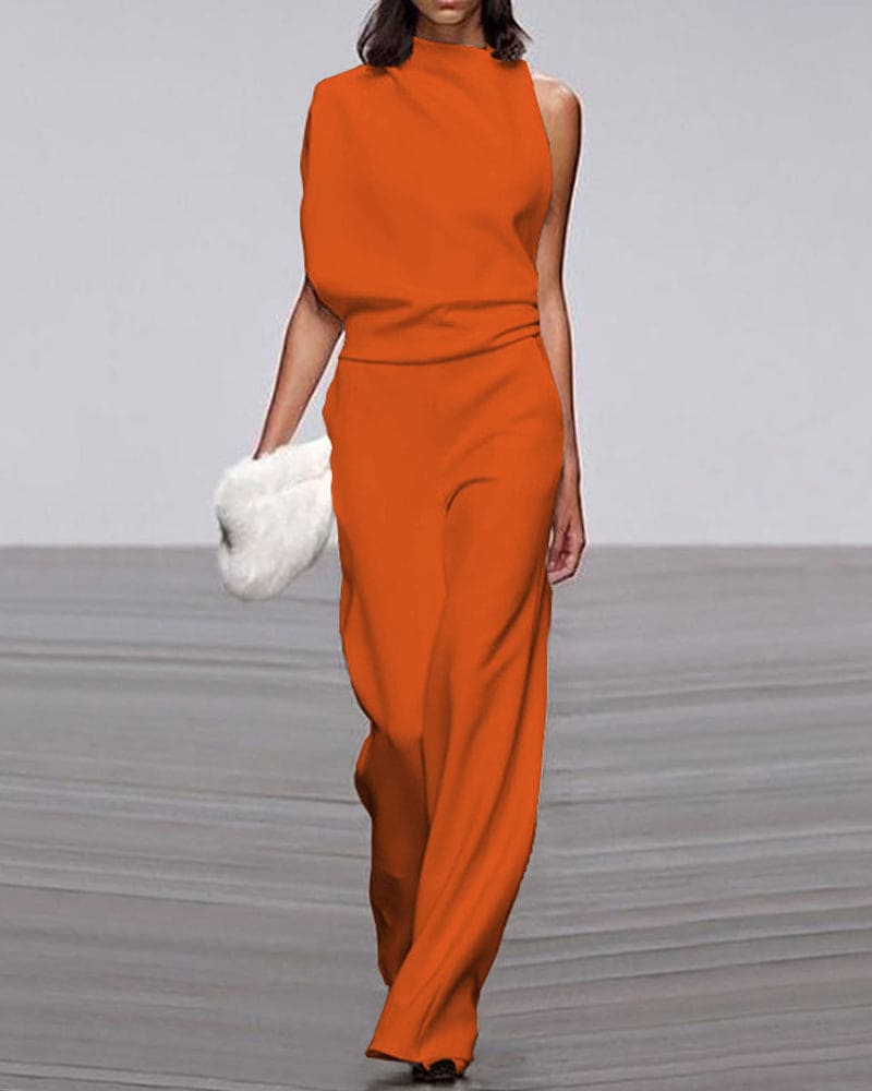 ChicVibe™ | Women's Sleeveless Jumpsuit | Lightweight Fabric, Tailored Fit & Stylish Design