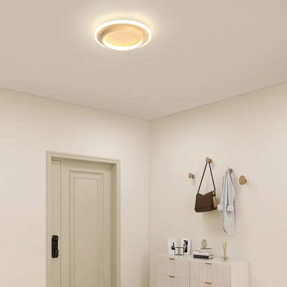 LED Flush Mount Ceiling Light 18W with 3CCT Color Temperature Adjustment - Black & White Fixture for Home & Office Lighting