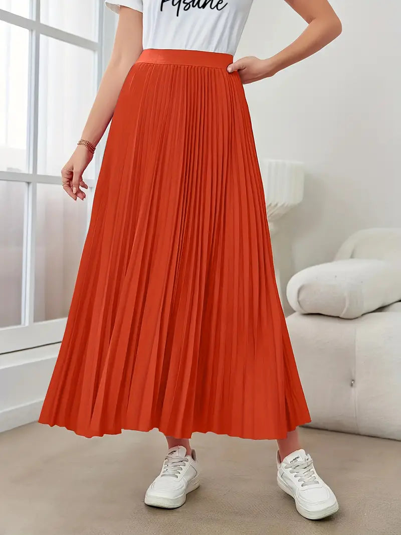 Pleat Luxe™ | Women's Long Pleated Skirt | Lightweight Fabric, High-Waisted Design & Flattering Silhouette