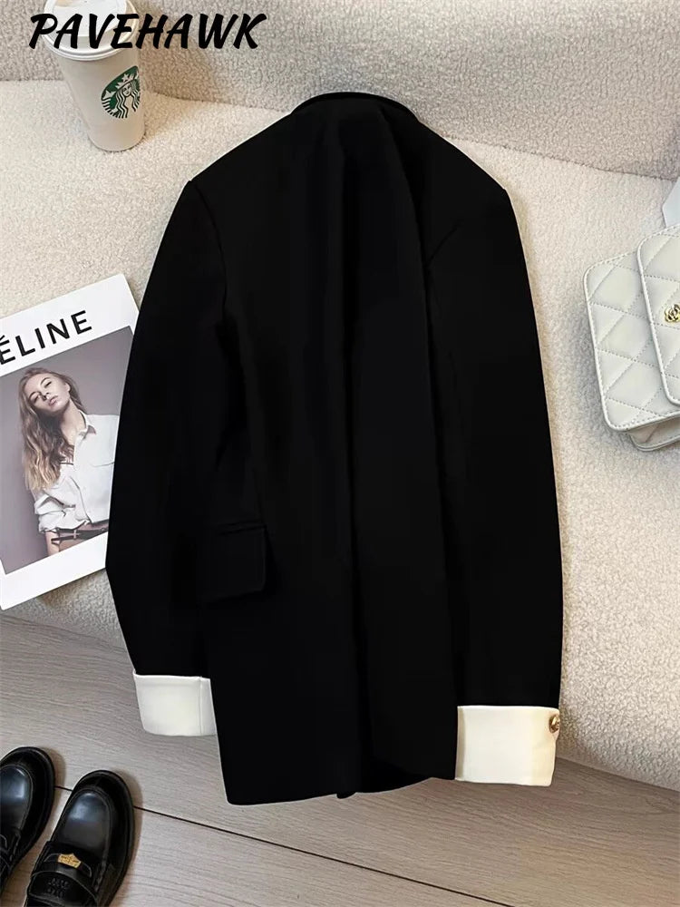 Blazer Elise™ | Women's Long Sleeve Blazer | Solid Color, Single Breasted, Notched Lapel Design for Office & Casual Wear