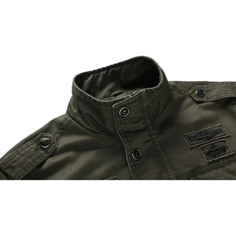 Valor Ridge™ | Men's Military Style Jacket | Stand-Up Collar, Durable Fabric & Stylish Design