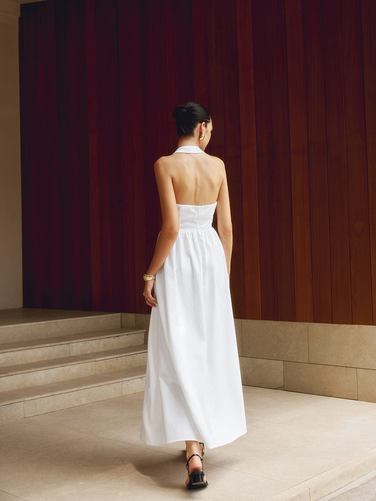 SummerBreeze™ | Women's Halter Maxi Dress | Flowing Sleeveless Design, Lightweight Fabric for Warm Weather