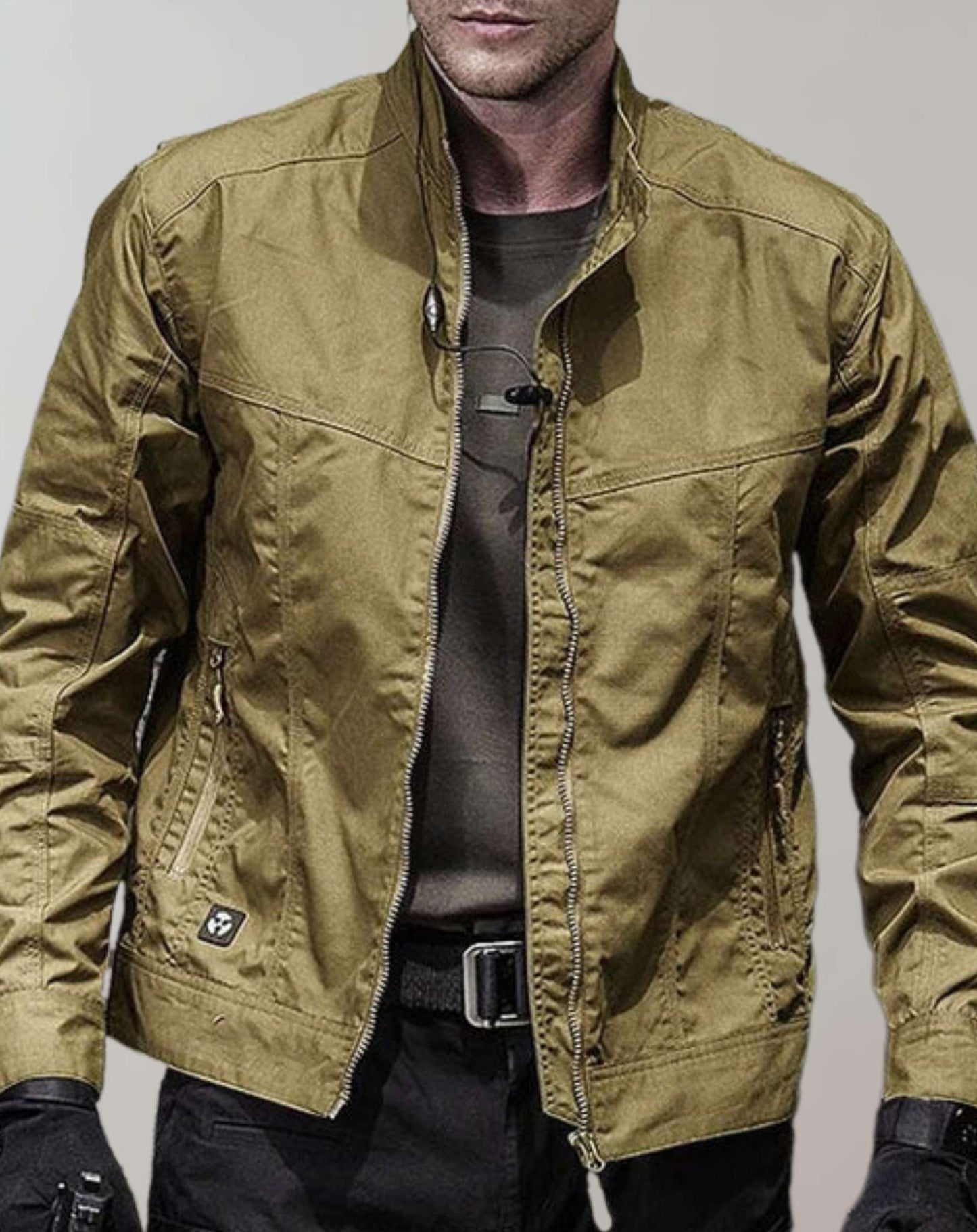Men's Windbreaker Jacket - Waterproof Lightweight Outerwear in Black - Ideal for Outdoor Activities and Casual Wear