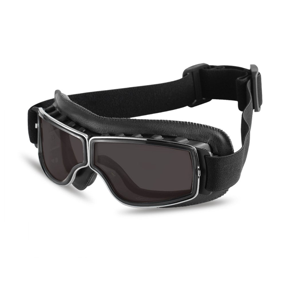 Classic Motorcycle Goggles – Vintage Leather Design, Halcyon-Style Over Glasses Goggles for UK Riders