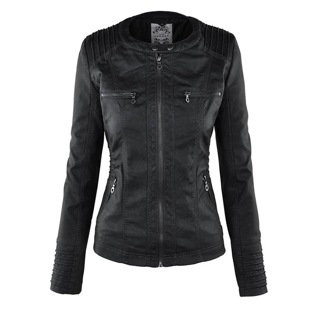 Leather Aura™ | Women's Casual Hooded Leather Jacket | Genuine Leather, Stylish Design & Comfortable Fit