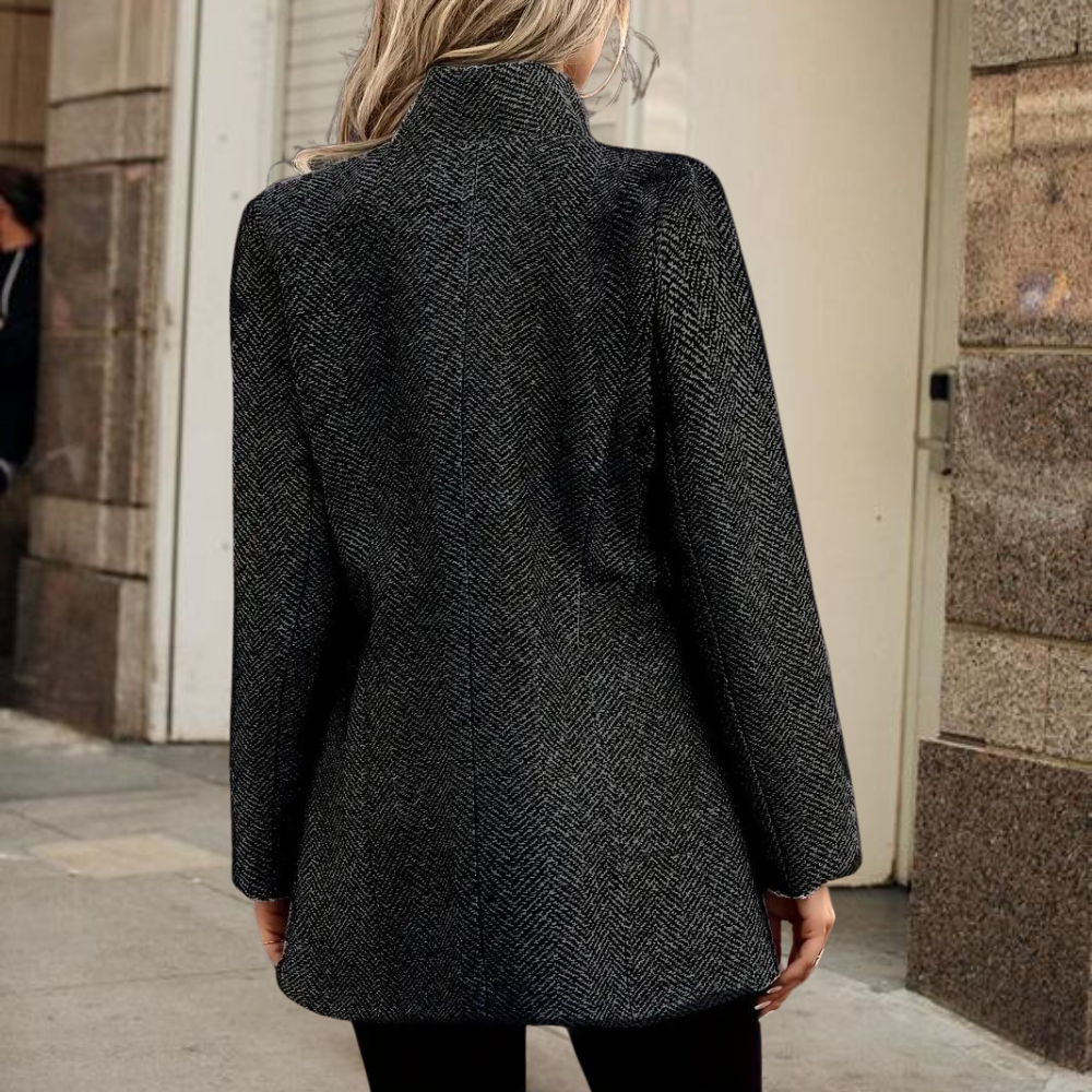 Coat Elise™ | Women's Ankle Length Coat | Single Row Buttons, Notch Lapels & Stylish Fit
