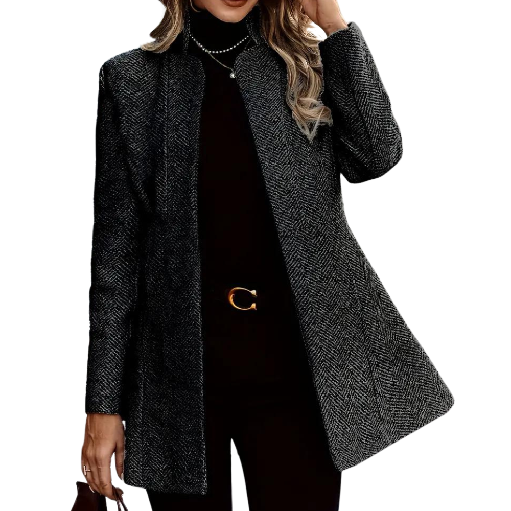 Coat Elise™ | Women's Ankle Length Coat | Single Row Buttons, Notch Lapels & Stylish Fit