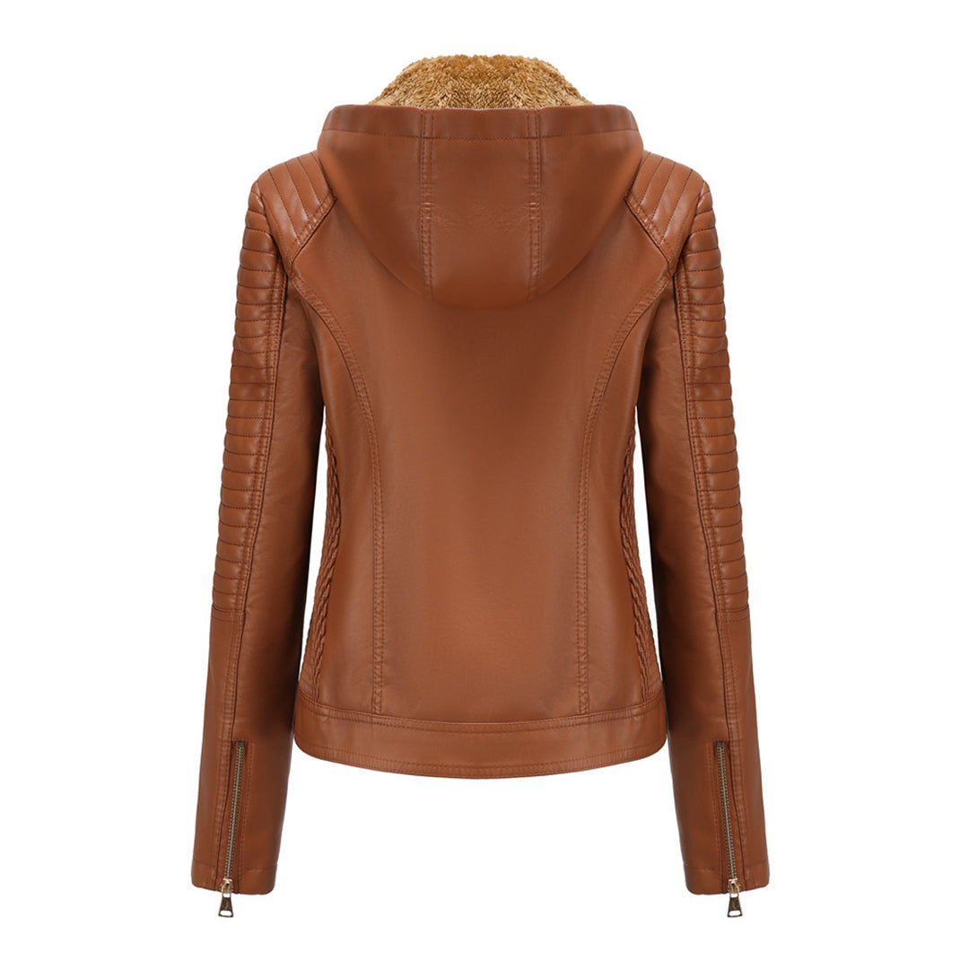 Hooded Luxe™ | Women's Jacket with Detachable Hood | Lightweight, Water-Resistant Fabric & Stylish Design